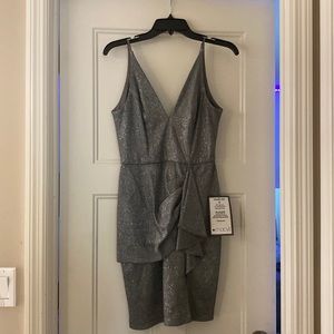 Sparkling Silver Homecoming Dress